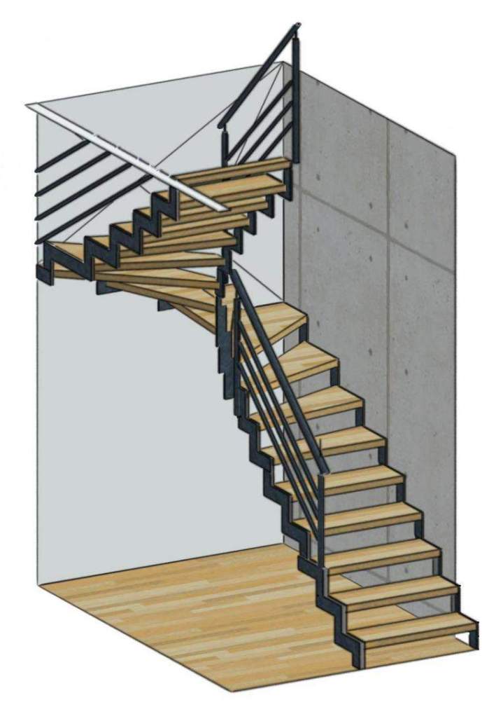 Plan escalier sur mesure en bois Malling
